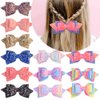 12pcs Glitter Hair Bows Alligator Clips Sequins Hair Clips Hair Barrettes Hair Accessories for Kids Girls Teens Toddlers