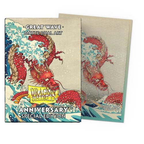 Dragon Shield Sleeves - Special Edition Matte Dual Art: Great Wave - 100CT Matte Dual Card Sleeves - Compatible with Magic The Gathering, Pokémon, and Yugioh TCG & LCG - Top Loader