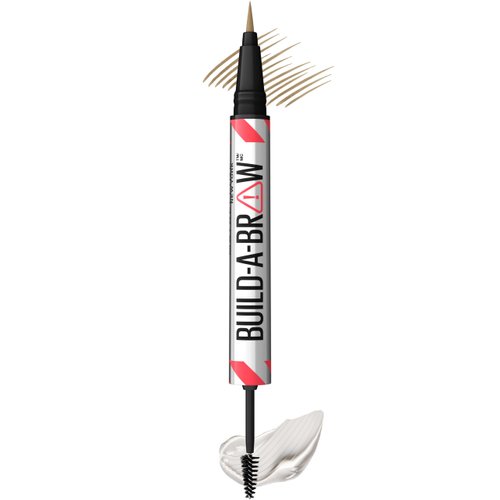 Maybelline Build-A-Brow 2-in-1 Brow Pen and Sealing Brow Gel, Eyebrow Makeup for Real-Looking, Fuller Eyebrows, Blonde, 1 Count