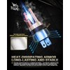 RENO H4 Fog Bulbs, 9003 HB2 Bulb Dual Beam 12000LM 6500K 60W White Fanless In Line Plug and Play H4 9003 Fog Light Bulbs, Pack of 2