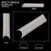 Square C Curve Extra Long Nail Tips, Half Cover Clear Acrylic Fake Nail Tips, Press On Nail False Nails with Case for Nail Salons and DIY Nail Art, 200PCS, 10 Sizes (Clear)
