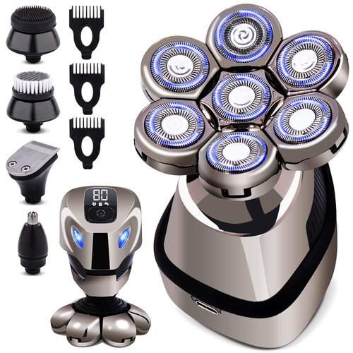 AidallsWellup Head Shavers for Bald Men: Waterproof Bald Head Shavers for Men Skull - Rechargeable Head Shavers for Bald Men - Cordless Electric Razor for Men for Close Shaving