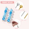 Unittype 600 Pcs Ball Head Pins Eye Pins Flat Head Pins with Plastic Box 50 mm Jewelry Making Pin Head Pins for Craft Earring Bracelet Necklace Pendant Making (Gold, Silver,2 Inch)