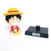 ITUBLE One Piece Bobbleheads Anime Luffy Figure Bobblehead Action Figures Car Dashboard Decorations Accessories Interior Birthday Cake Toppers Phone Holder for Women Men Boys Girls