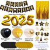 Happy New Year Decorations 2025 Happy New Year Banner New Years Decorations 2025 Hanging Swirl Decorations 2025 Decorations New Years for New Year Party Decorations