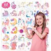 EMOME 50 Sheets Individually Wrapped Tattoos for Kids Girls, Temporary Tattoos for Girls Party Favors Supplies, Special for Girls Birthday Party Decorations Games Goodie Bags Stuffers