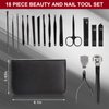 Manicure Set and Nail Clippers Set Pedicure Kit 18 in 1,Stainless Steel Material Cuticle Trimmer, Professional Nail Clipper Set, Portable Travel Grooming Set,Also A Great Gift.