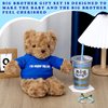 Relaxgiant 3 Pcs Big Brother Gifts Set with i'm the Big Brother Message Bear Stuffed Animal, Bracelets and Insulated Plastic Tumbler Cup