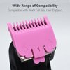 2 Pieces 2 Lengths Professional Hair Clipper Attachment Guide Guard Combs 1/16" 1/8" 1.5mm 3mm Compatible with Wahl Standard Full-Sized 5 Star Series Magic Clip Hair Clippers (Pink)