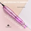 Portable Electric Nail Drill File Machine with Acrylic Nail Kit Set Professional 20000rpm Manicure Pedicure with Sanding Bands Brush for Nail Art Gel Nail Polish Tips Clippers