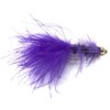 Feeder Creek Woolly Bugger Fly Fishing Flies for Trout, Bass and Salmon- 12pc Handmade Wet Flies for Fly Fishing in Various Patterns/Colors | Streamer Flies (8, Purple)