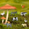 24 Pieces Mini Farm Animal Figurines Plastic Farm Barn Animal Miniature Realistic Farm Animals Figure Toys for Garden Home Decor Christmas Party Favors