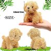Anboor Small Stuffed Animals—4.8 Inch Cute Puppy Dog Plush Stuffed Animal with Keychain for Party Favors (Light Brown)