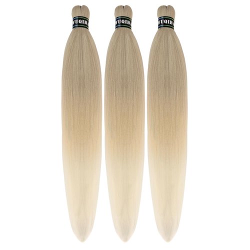 Ombre Ash Blonde Braiding Hair Pre stretched Box Braiding Hair Extensions Feed in Braids