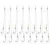 Dyxssm Fishing Hook and Leader, Fishing Rig Hooks with Wire Line Leader (14#)