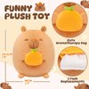 Caaaat Scented Stuffed Plush Toy, Cute Capybara Stuffed Animal with 2 Fresh Orange Scented Microbeads, Squishy Plushies Hugging Plush Decor Pillow for Boys & Girls