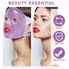 Geyoga Gel Ice Face Eye Mask Cooling Face Eye Masks for Reducing Puffiness, Dark Circles, Redness, Pain Relief, Migraine, Stress, Hot/Cold Pack Compress with Soft Plush Backing(Purple)