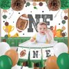 First Down Football Birthday Party Baby Highchair Banner First Birthday Football Backdrop for Boy 1st Birthday Football Party Decorations Football Party Favors Football Theme Birthday (Football)
