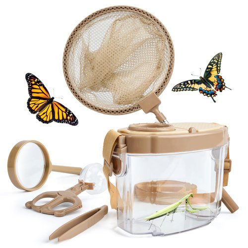 Montessori Mama Kids' Bug Catching Kit - Complete Insect Exploration Set with Habitat, Extendable Net, Magnifying Tools & Carry Strap - Educational Outdoor Adventure Gift