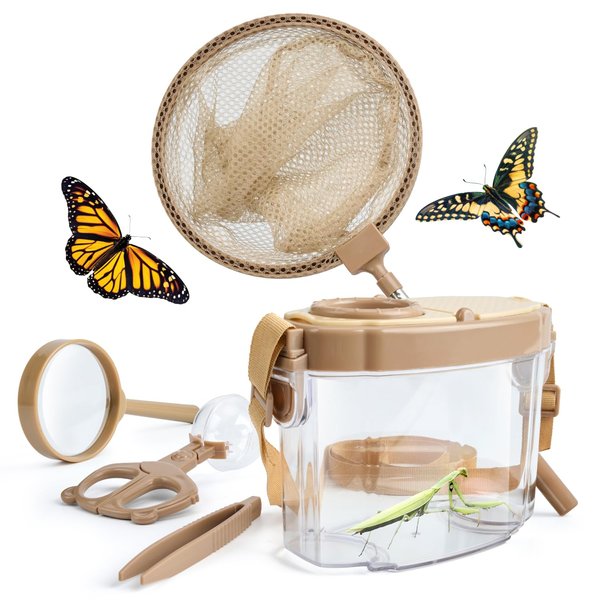 Montessori Mama Kids' Bug Catching Kit - Complete Insect Exploration Set with Habitat, Extendable Net, Magnifying Tools & Carry Strap - Educational Outdoor Adventure Gift