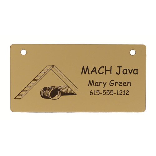 C002 Agility A Frame and Tunnel Dog Sport Crate Tag Personalized with Your Dog's Name