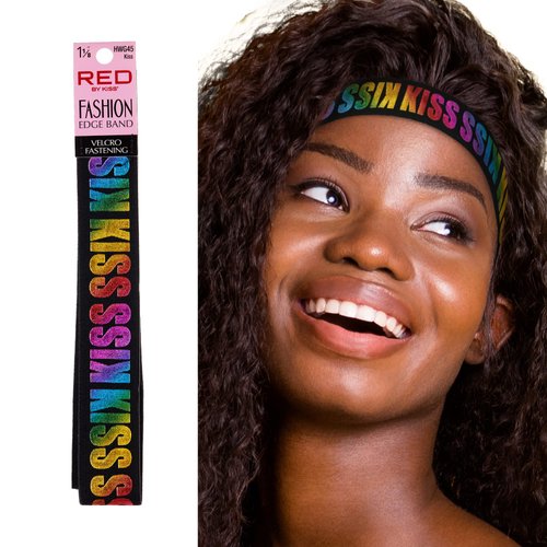 Red by Kiss Fashion Lace Melting Elastic Band for Wigs and Edge Laying, Perfect fit during all activity, Keep Baby Hairs in Place (Regular 1-1/8")