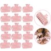 Hot Roller Clips, 15Pcs/Set Hair Roller Clips Hair Fixed Styling Curler Claw Clamp Hairdressing Tool for Women Girls Hair Section Styling Hair Curler Claw Clip Replacement Curler Clips(Pink)