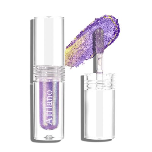 Glitter Metallic Chameleon Liquid Eyeshadow Purple Gold Color,Multi-Dimensional Holographic Finish, Shimmer Sparkly Liquid Eye Shadow Makeup,Silky Pigment Long Lasting Shimmery For Women /Girl, #11