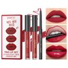 Perfect Combination! 3-in-1 Lip Gloss Set: Matte Lipstick, Moisturizing Lip Gloss, 2mm Lip Liner. The Matte Texture Is Non-sticky,waterproof, The Moisturizing Texture Is Hydrating (06 - Crazy Party)