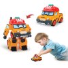 Robocar Poli Mark Transforming Robot, 4" Transformable Action Toy Figure Vehicles, Emergency Vehicle Playset, Holiday Birthday Exclusive Rescue Car Toys Gift for Boys Girls Age 1 2 3 4 5