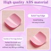 Lifextol 240pc Press on Toenails for Women Toe Press on Nails Short Fake Toe Nails Press ons with Glue&Adhesive Tabs, Acrylic Toe Nail Tips False Toenail Press ons Artificial Fake Toenails-Pink