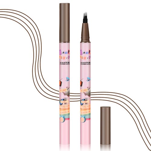 AIUEO 2PCS Microblading Eyebrow Pencil Dark Brown Eyebrow Pencil Long Lasting Eyebrow Pen for Natural Makeup,Waterproof Lapiz De Cejas-Dark Brown