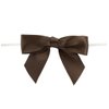 Brown Satin Pre-Tied Decorative Bows - 3" Wide, Set of 10, Christmas, Wedding Favors, Fall Decor, Birthday, Thanksgiving Gift Ribbons, Autumn, Gift Bows