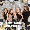 PADELO Silver Shimmer Wall Backdrop, Square Backdrop Curtain,2Pcs 3.3x6.6 Feet Silver Streamer Backdrop for Party Decorations