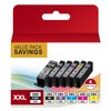 PGI-280XXL/CLI-281XXL Ink Cartridges Compatible Replacement for Canon 280 281 Ink Cartridges Use to Canon Pixma TS8120 TS9120 TS8220 6 Value Pack
