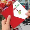 The Best Card Company - 12 Christmas Greeting Cards Pack w/Envelopes, Cartoon Humor Holiday for Kids, Men and Women (1 Designs, 12 Each) - It Was The Pun Before Christmas Frog C5550EXSG-B12