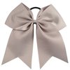 Cheer Bows Grey Cheerleading Softball - Gifts for Girls and Women Team Bow with Ponytail Holder Complete your Cheerleader Outfit Uniform Strong Hair Ties Bands Elastics (1)