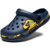 FolHaoth Little Kids Clogs Cute Cartoon Boys Girls Garden Clogs Toddlers Non-Slip Breathable Slides Sandals Children Lightweight Slip-on Beach Pool Shower Slippers Deepblue