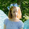 Blue Butterfly Flower Crown for Women Girls Boho Butterfly Headband Adjustable Headband Hair Accessories for Women Girls