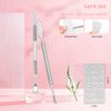 BOMOQING 2PCS Cuticle Pusher and 60 Nail Sand Polishing Tablets,Cuticle Pusher Tool Lottery Ticket Scratcher Tool,Under Nail Cleaner Tool Nail Remover Kit Toenail Scraper Cleaner Replaceable Sandpaper