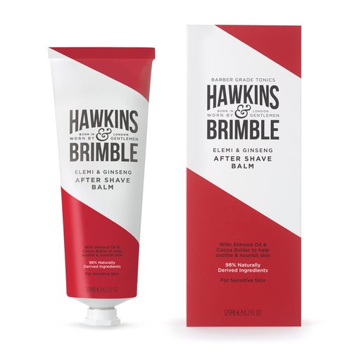 Hawkins & Brimble After Shave Balm for Men, 125 ml / 4.2 fl oz. - Post Shaving Cocoa, Almond & Olive Oil Moisturising Skin Protection | Premium British Grooming & Skincare
