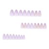 Tyuimhx Purple Press on Nails Medium Almond Fake Nails Glitter False Nails with Gold Butterfly Designs Full Cover Stick on Nails Acrylic Artificial Nails for Women Girls Glue on Nails 24Pcs