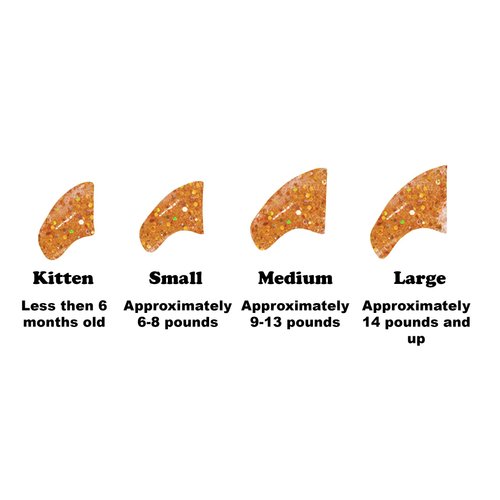 Purrdy Paws Soft Nail Caps for Cat Claws Gold Holographic Glitter Small