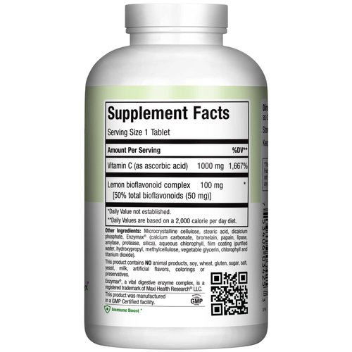 1000 mg Vitamin C - 1000mg Tablets Ultra High Absorption Formula - Gluten Free Kosher Dietary Non GMO Vitamin C Supplement for Immune Support - VIT C Vitamin C Tablets from Ascorbic Acid, 250 Count