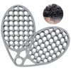 KOUPA Magic Silicone Curly Hair Brush, One Piece Twist Curl Comb for Afro Curls, Washable Hair Tool for Men Women, Grey, 2 Pieces
