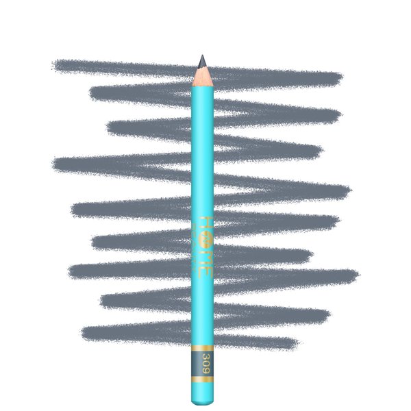 7V HOME BEAUTY Wooden Eyeliner Pencil, Smooth texture Soft Dark Grey Makeup Pencil Eyeliner (#309, 1 Count/Pack of 1)