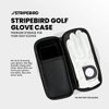 Stripebird - Golf Performance Gloves Holder Case (Stealth Black) - Protect and Keep Golf Gloves Dry - Moisture Free Storage Design - Includes Golf Bag Clip for Golfers