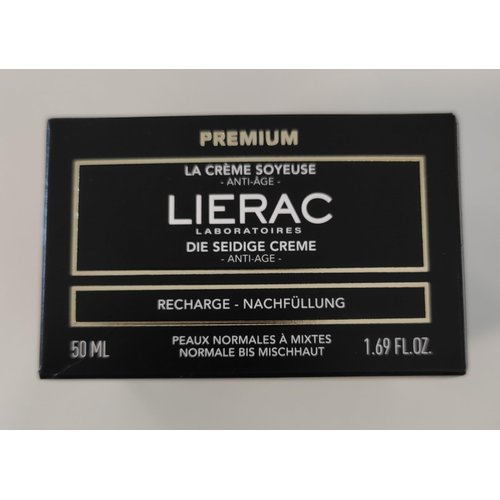 Lierac|Premium The Silky Cream Refill - Age Defying Face Cream - Hydrating Face Moisturizer for Women with Niacinamide & Hyaluronic Acid - Tightens & Smooths Skin - 50ml Jar