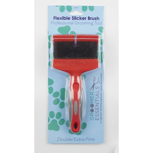 Groomer Essentials Flexible Slicker Brush - Double/Extra Firm