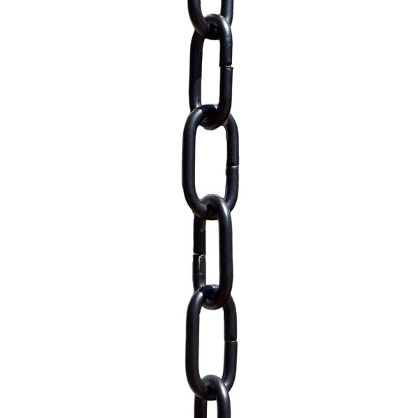 Monarch Rain Chains 18105 Aluminum Traditional Link Rain Chain, 8-1/2 Feet Length Replacement Downspout for Gutters, Black Powder Coated